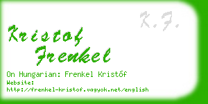 kristof frenkel business card
