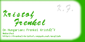 kristof frenkel business card